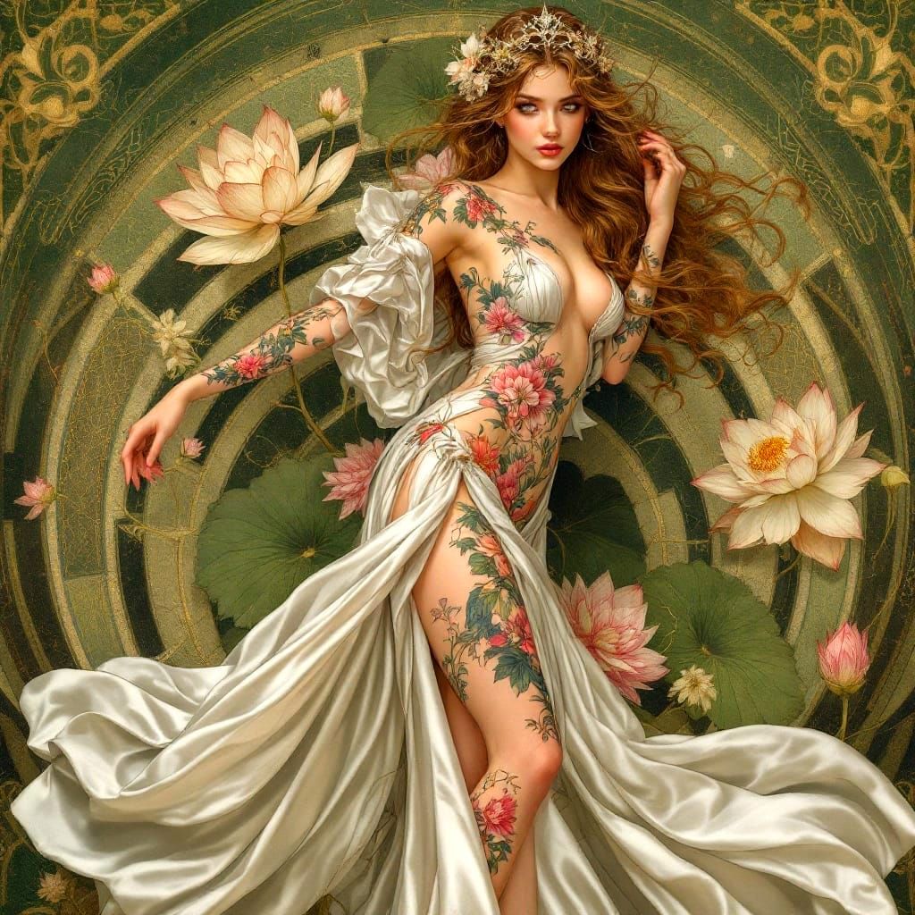 Lotus Flower Tattoo  by @Andrachiel