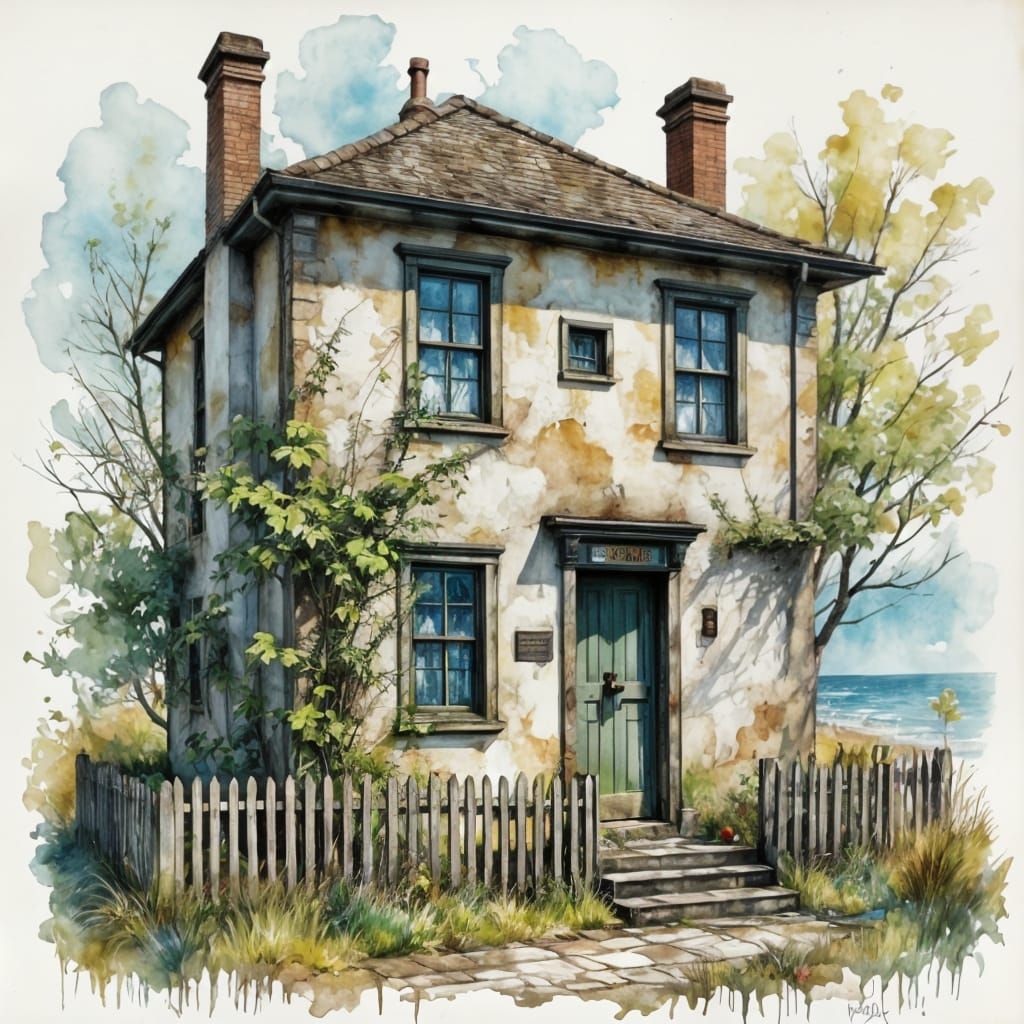 Vintage Coastal Cottage in Warm, Rich Hues