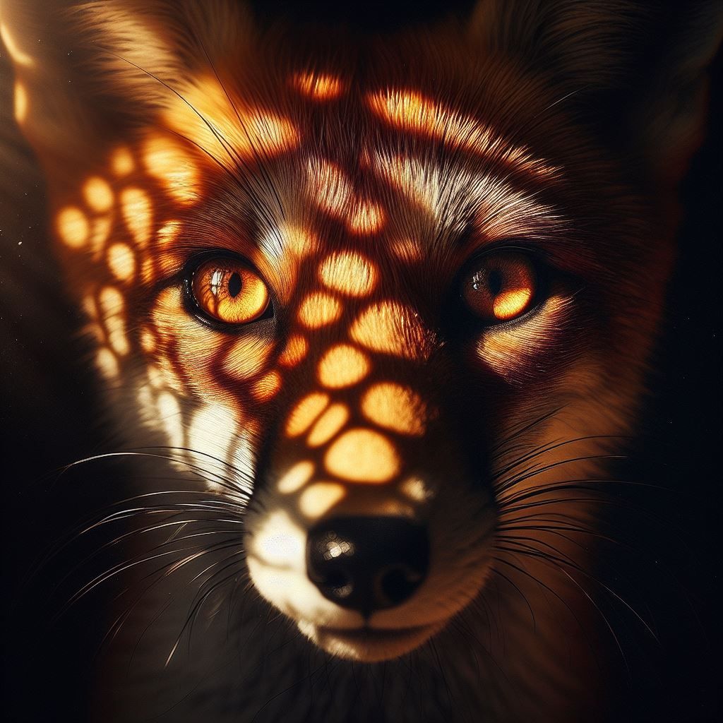 close-up portrait of a FOX face