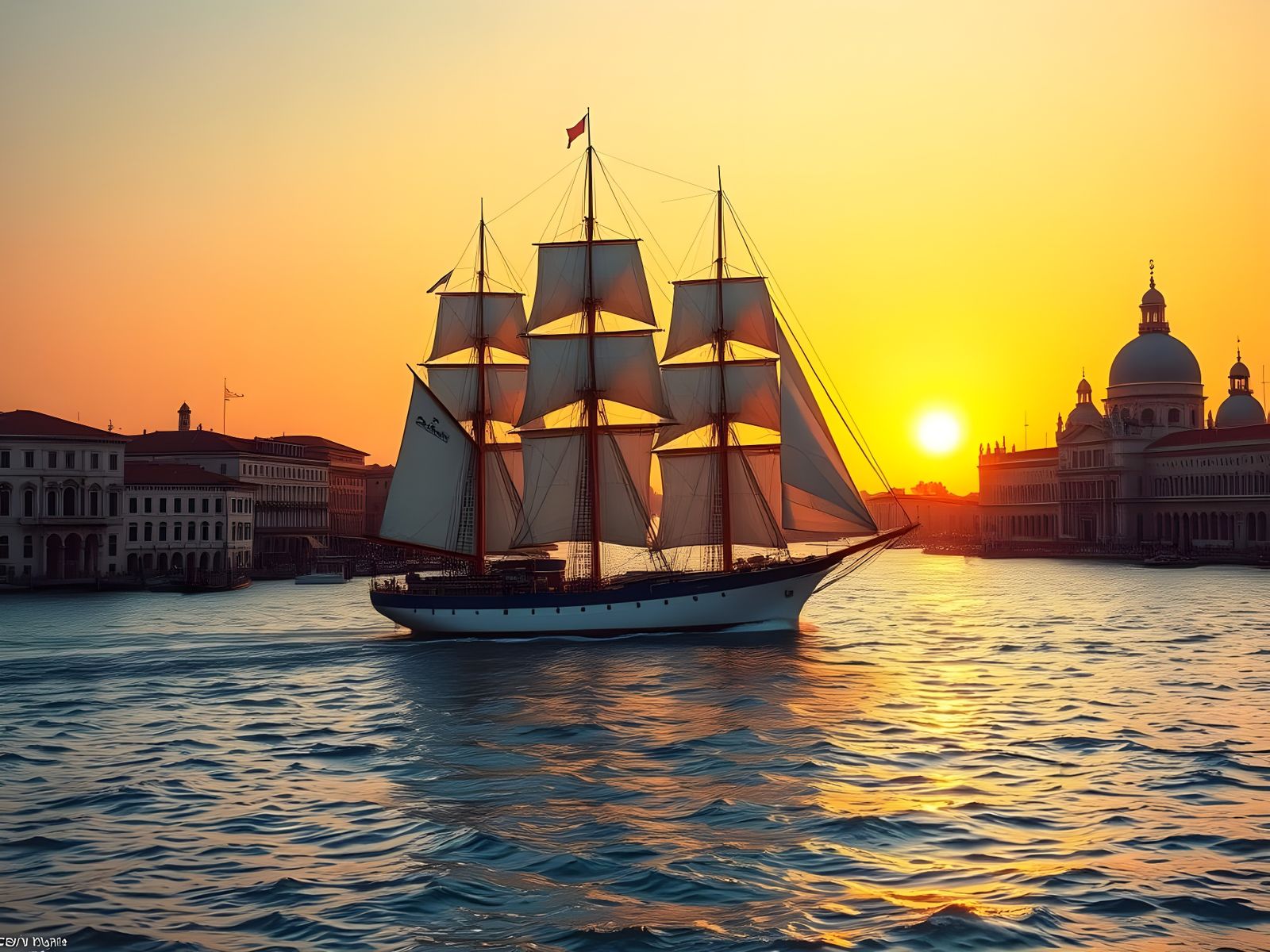 Sunrise on the Sea Cloud Cruising Venice  by @Gary Murakami