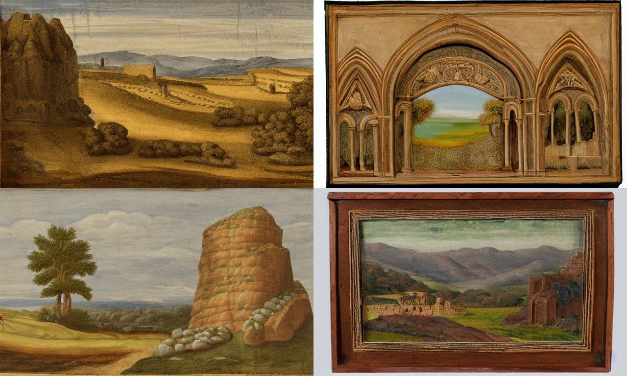 Landscape in the style of Romanesque