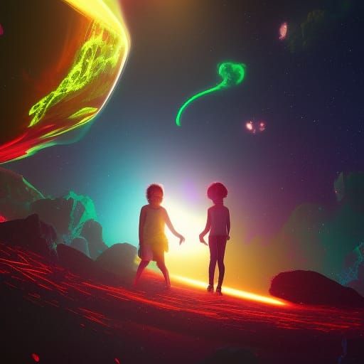 Cosmic boy and girl