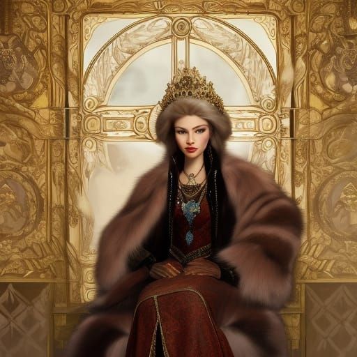 Fur Empress I - AI Generated Artwork - NightCafe Creator