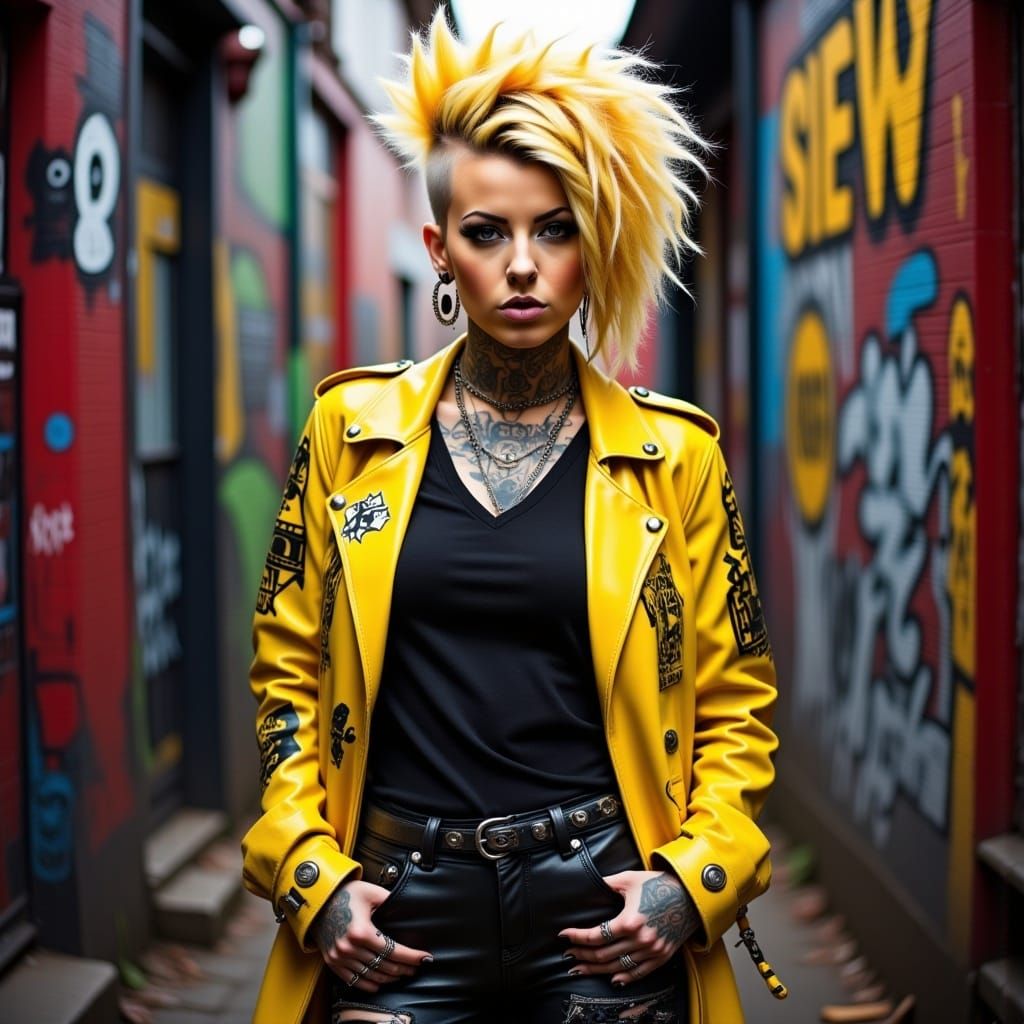 <lora:Punk Flux:1.0>