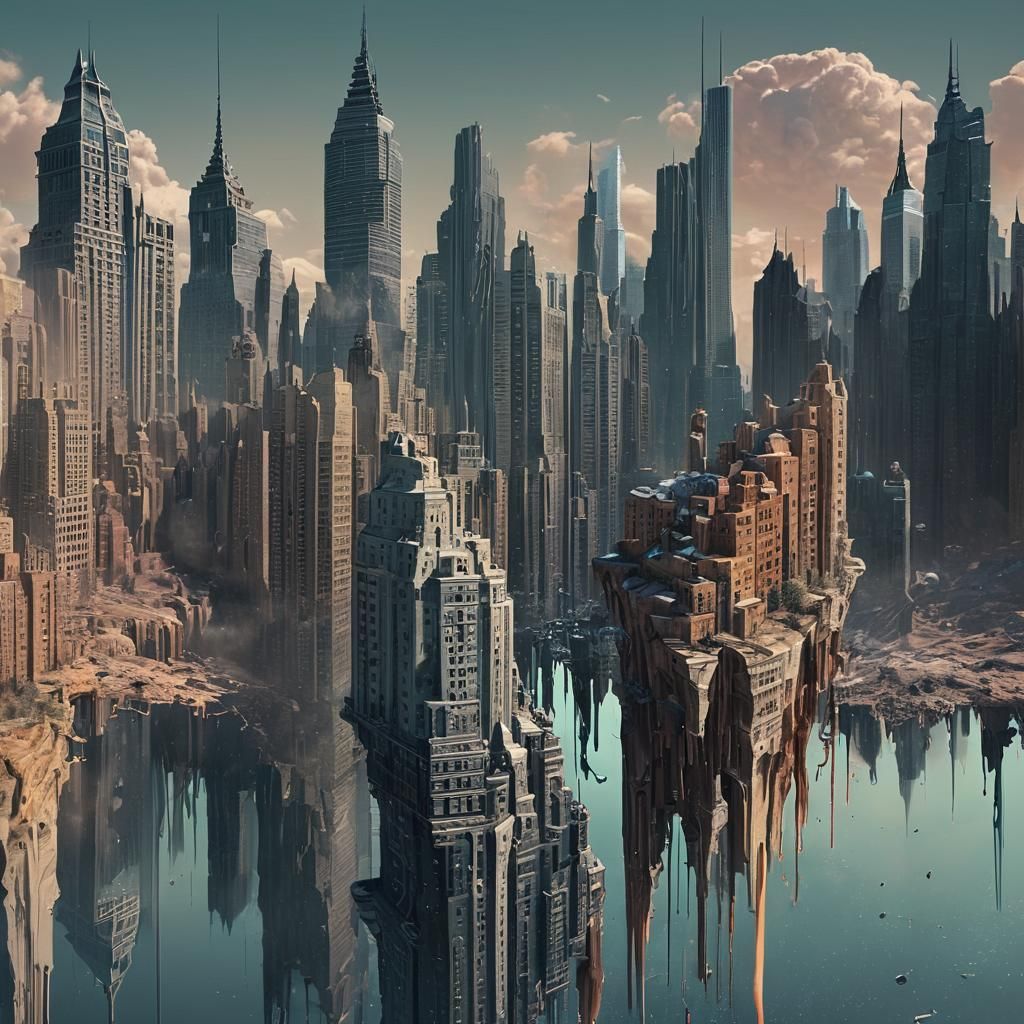 Melting City  by @Zabrie