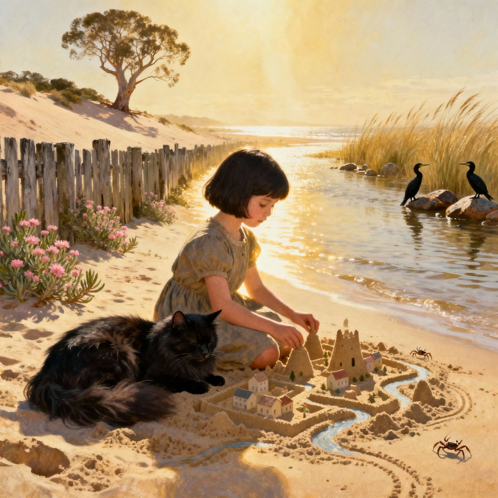 Inner peace and mindfulness - childhood memories of creating sand worlds next to the post office where I lived  by @Kalpine