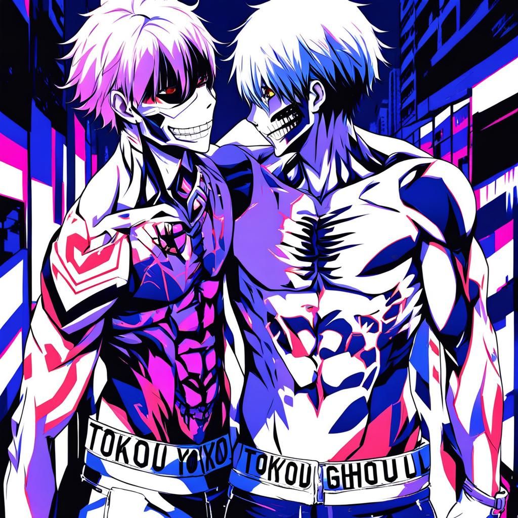 Tokyo ghoul shirtless gay couple - AI Generated Artwork - NightCafe Creator