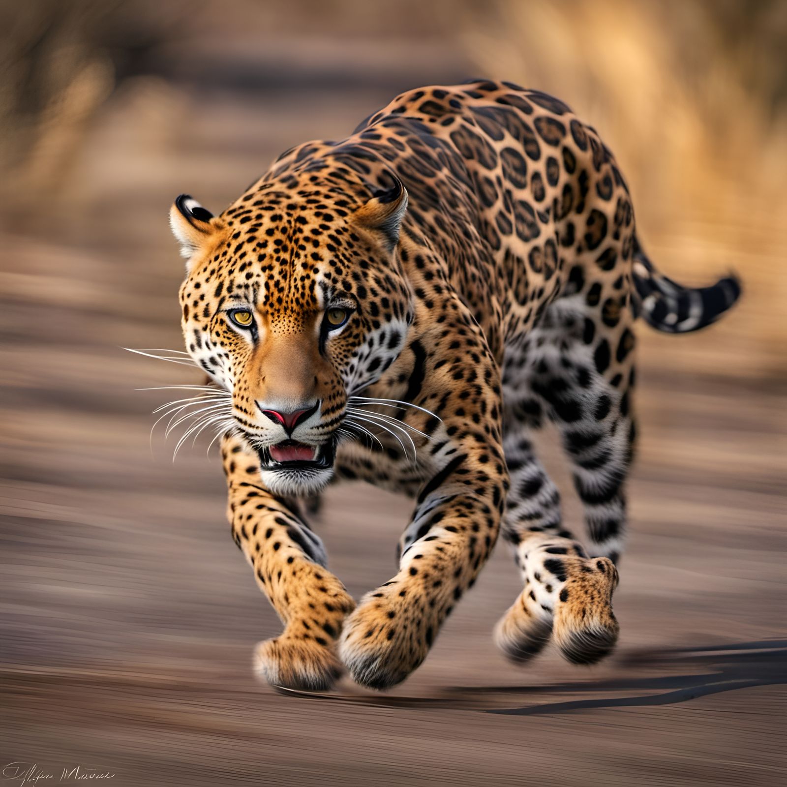 Jaguar in motion AI Generated Artwork NightCafe Creator