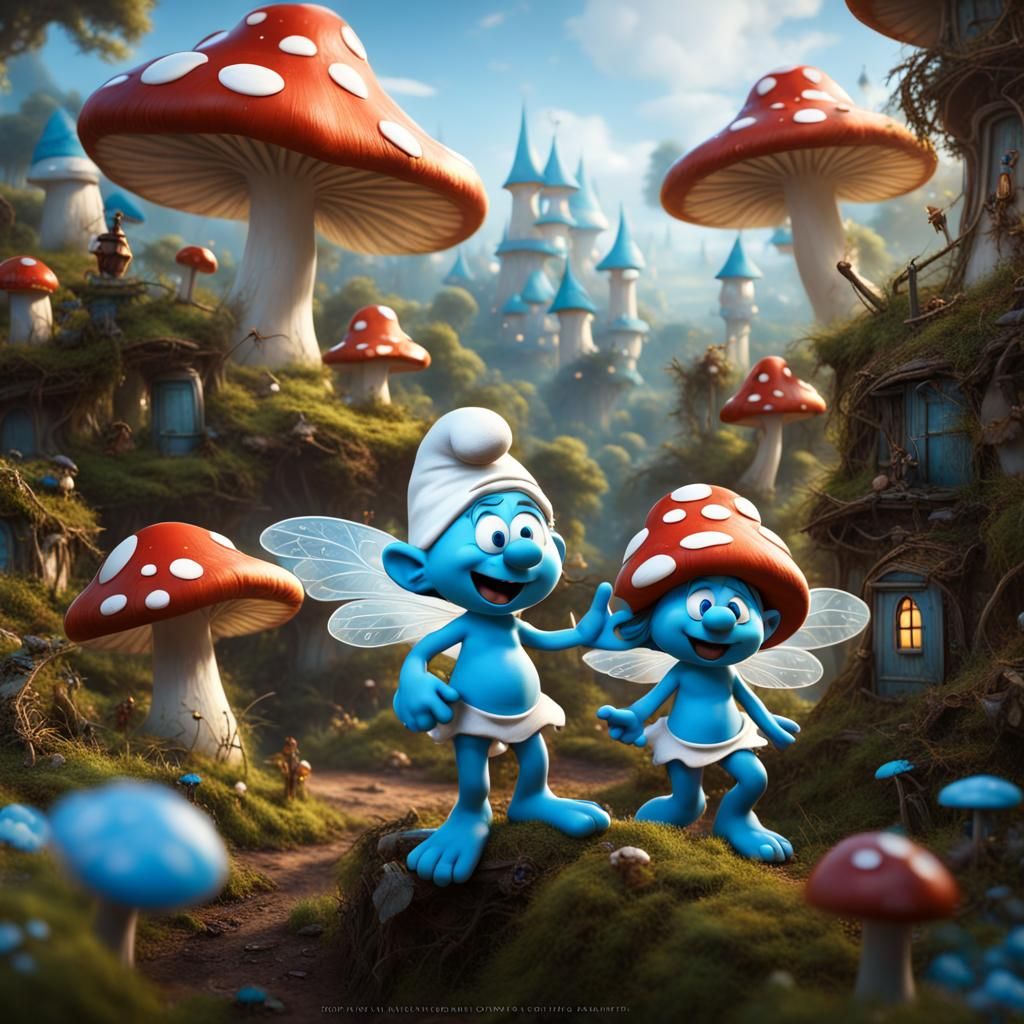 Smurfy Day! - Ai Generated Artwork - Nightcafe Creator