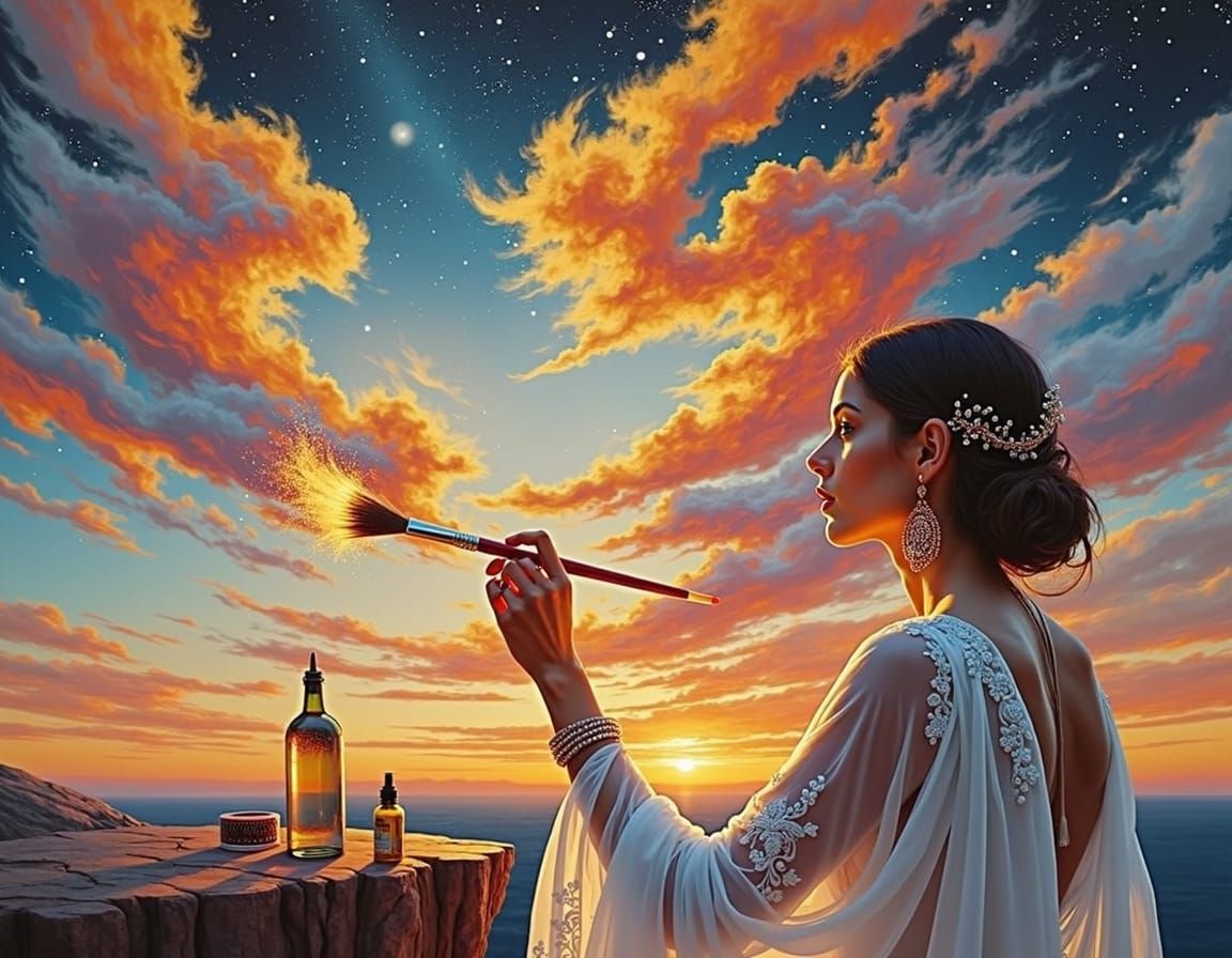 Painting the sunset  by @Cheshy
