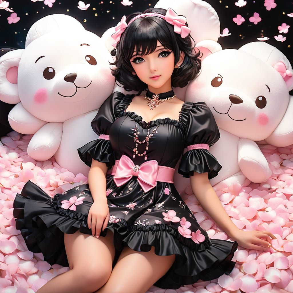 Black & pink dress Moon