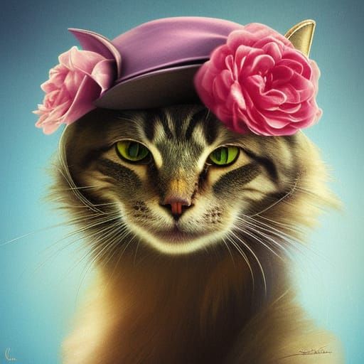 Flower Helmet Cat🌸