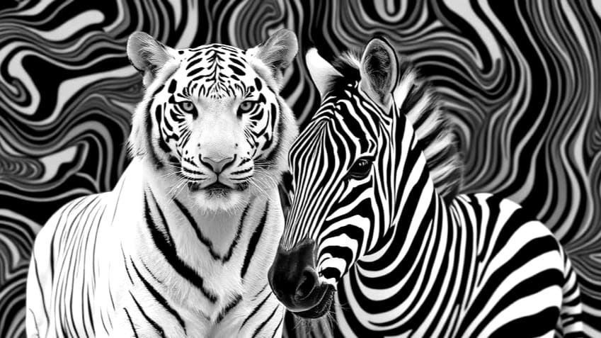 Wild White and Black Stripes  by @Gary Murakami