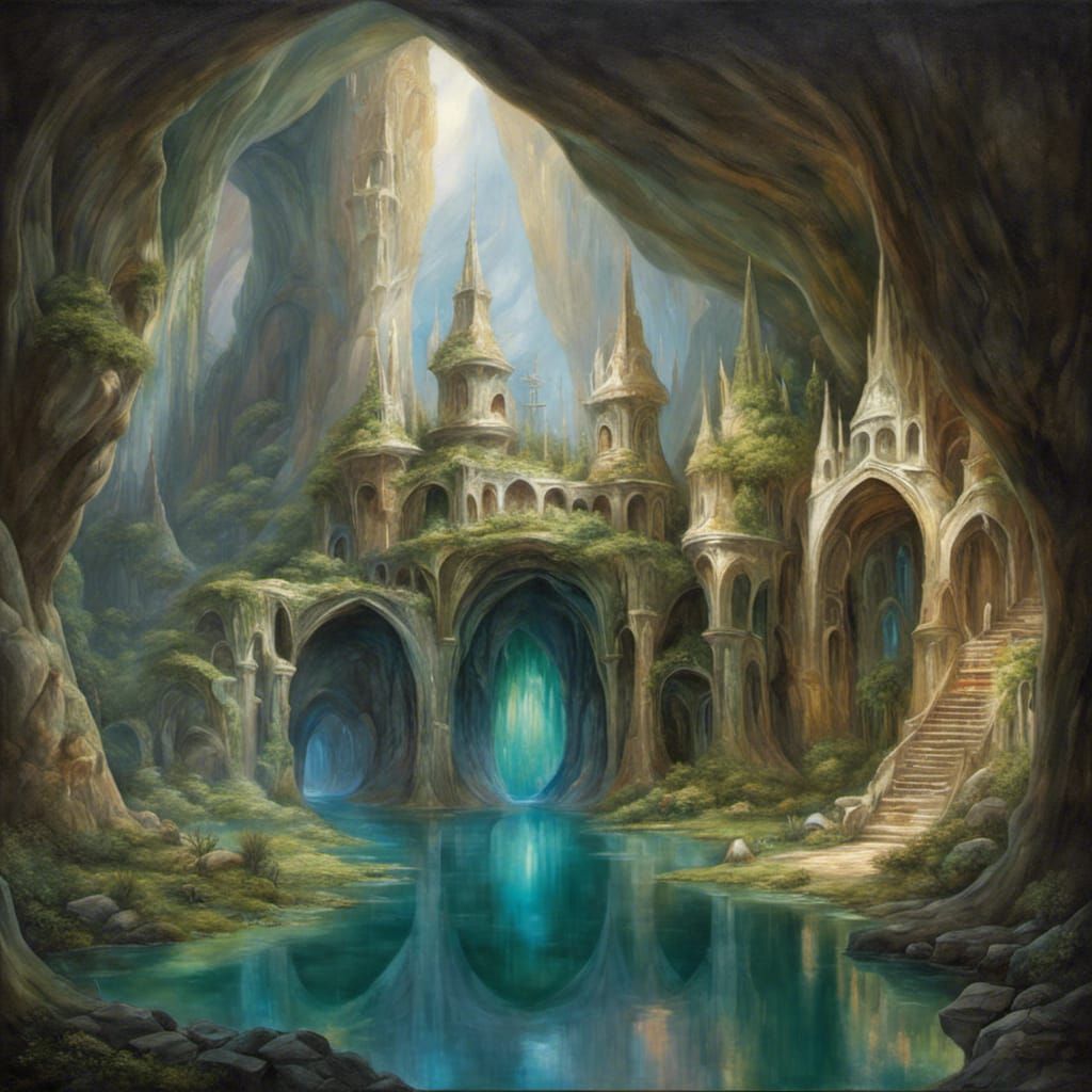 Entrance to the Elven City - AI Generated Artwork - NightCafe Creator