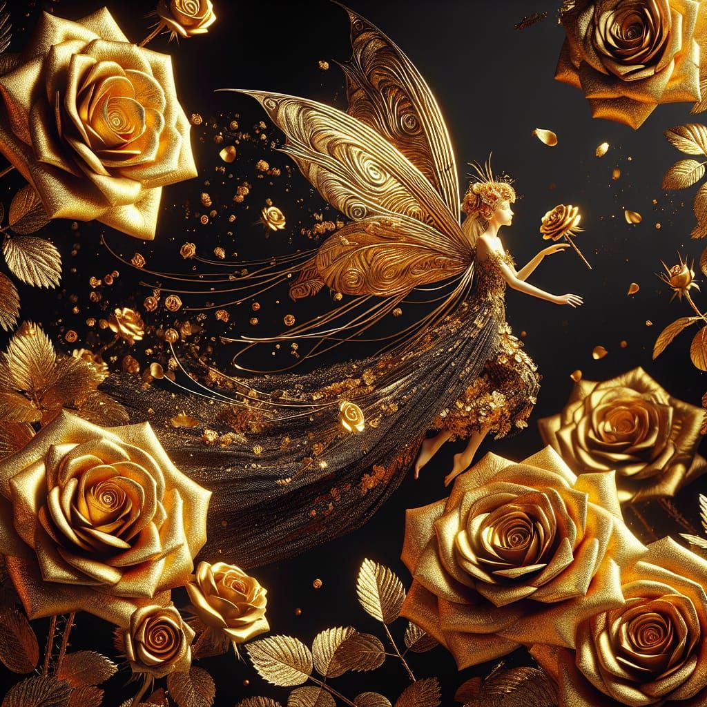 Golden Fairy - Gold +⚫  by @EowElysion