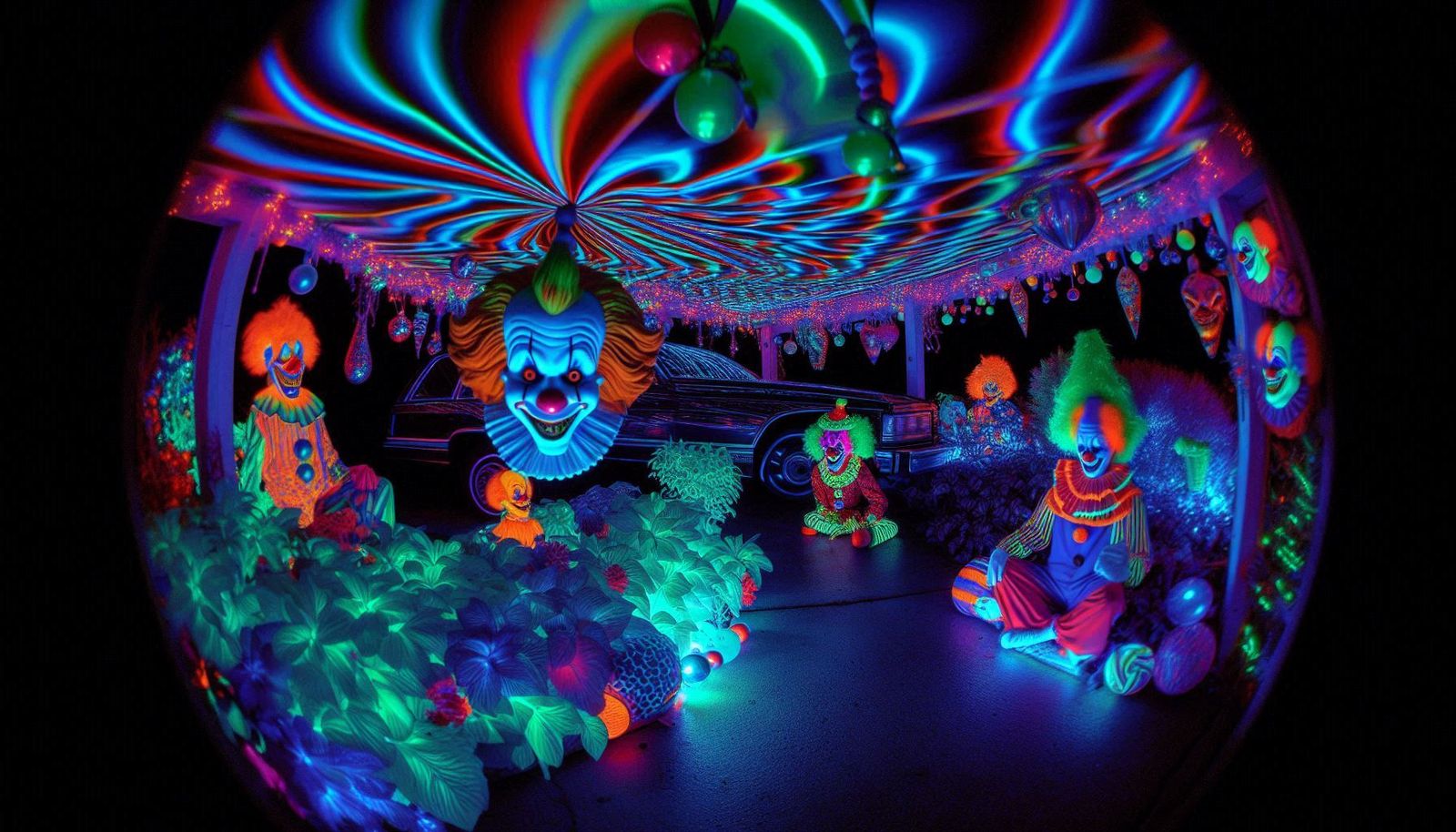 a psycho-clown creepy christmas