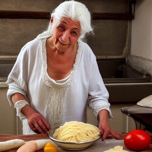Old Woman cooking - 15