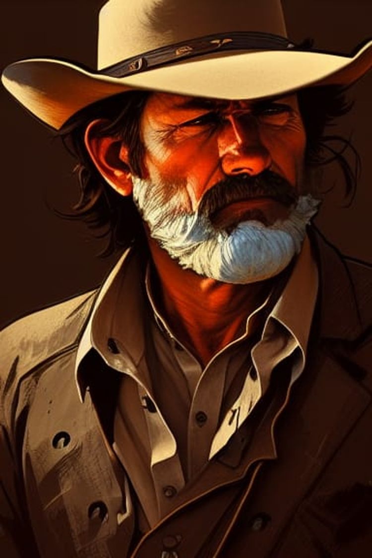 Grizzled Cowboy - AI Generated Artwork - NightCafe Creator