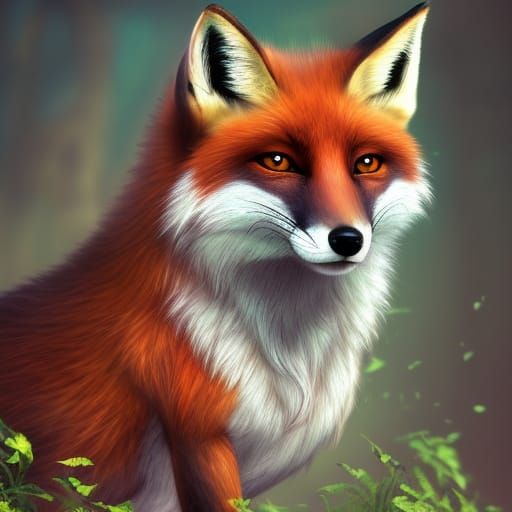 Just fox in forest - AI Generated Artwork - NightCafe Creator