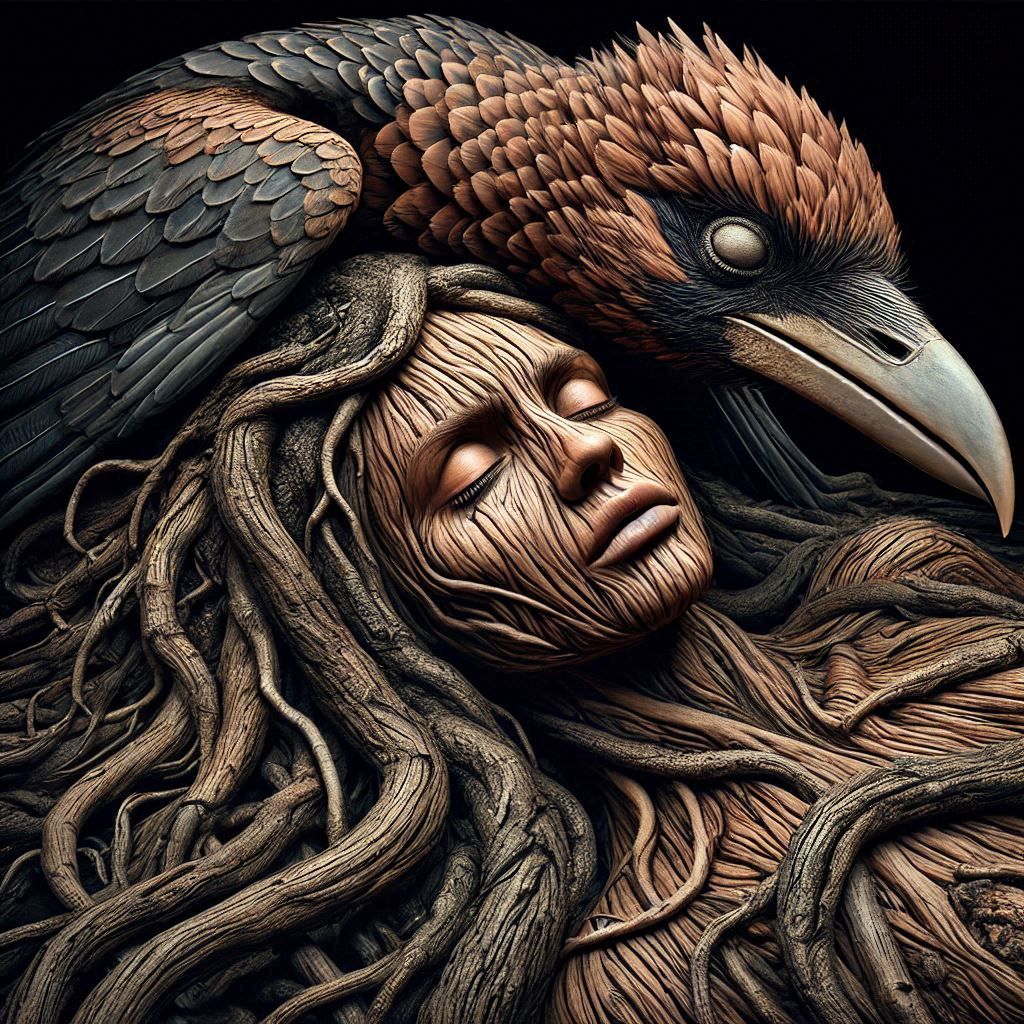 Tree women and birds