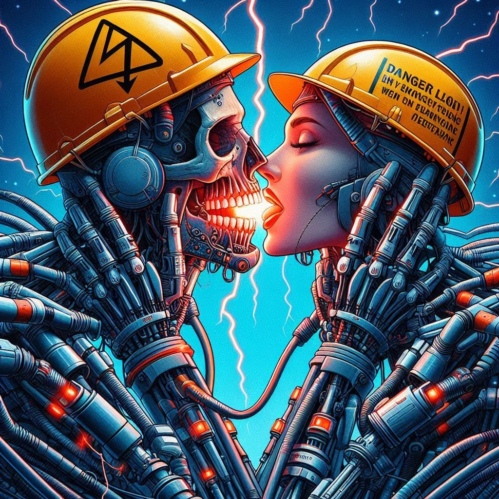 Danger! Danger! High Voltage! When we touch, When we kiss