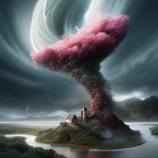 Flower tornado  by @Crymzon