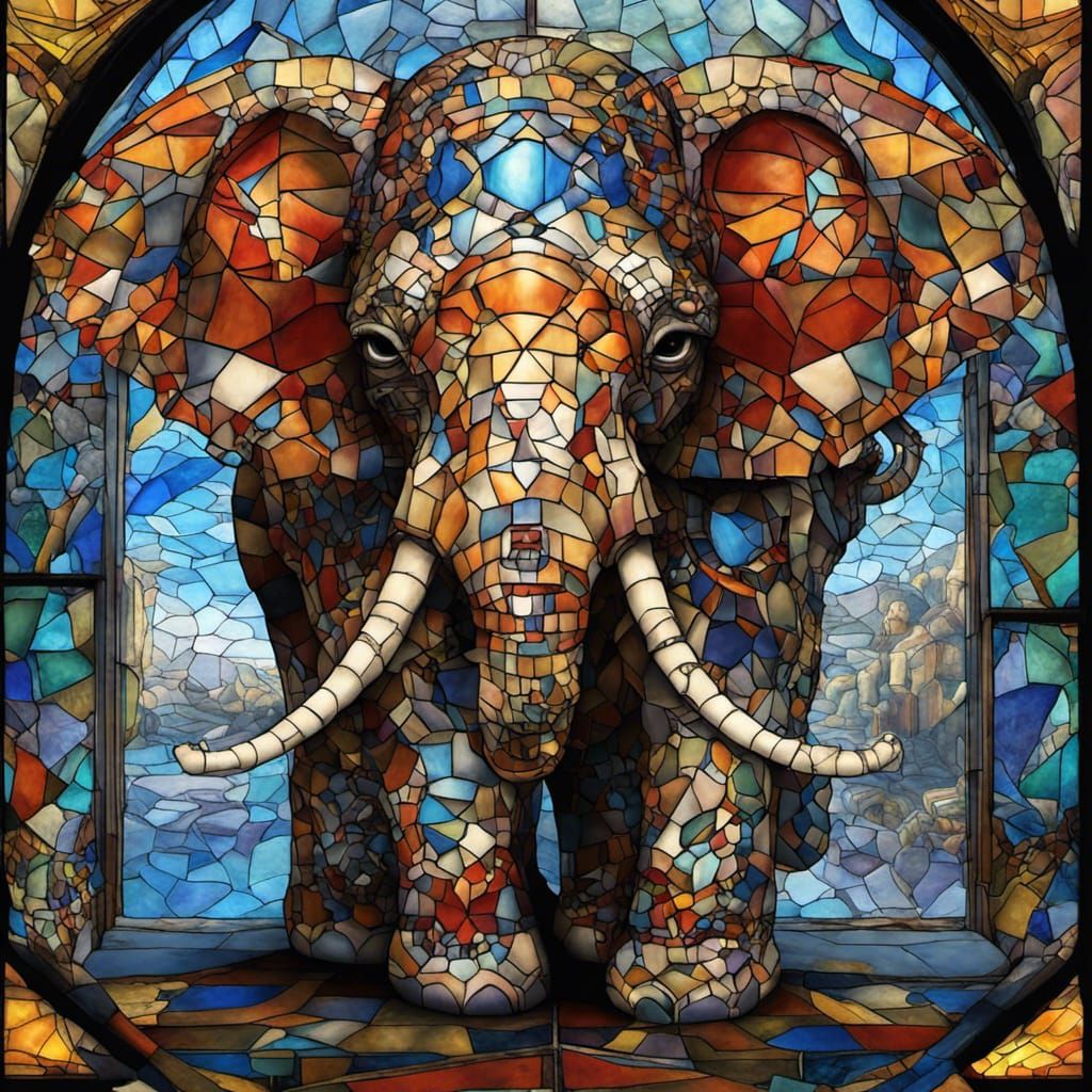 Mosaic Elephant