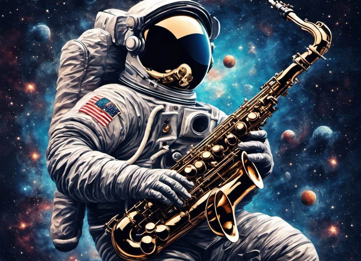 Sax in Space AI Generated Artwork NightCafe Creator
