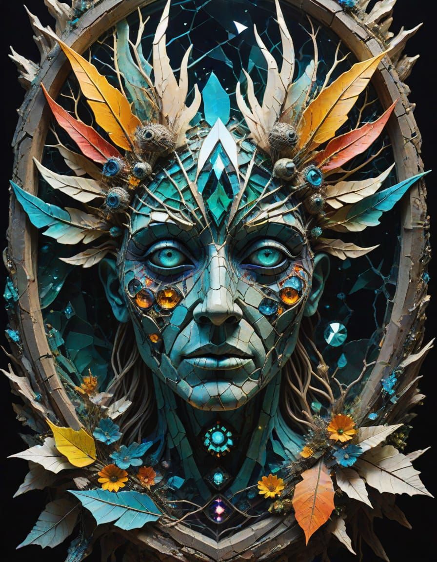 Ethereal Bio Art Sculpture: Folklore Creature Emerges from S...