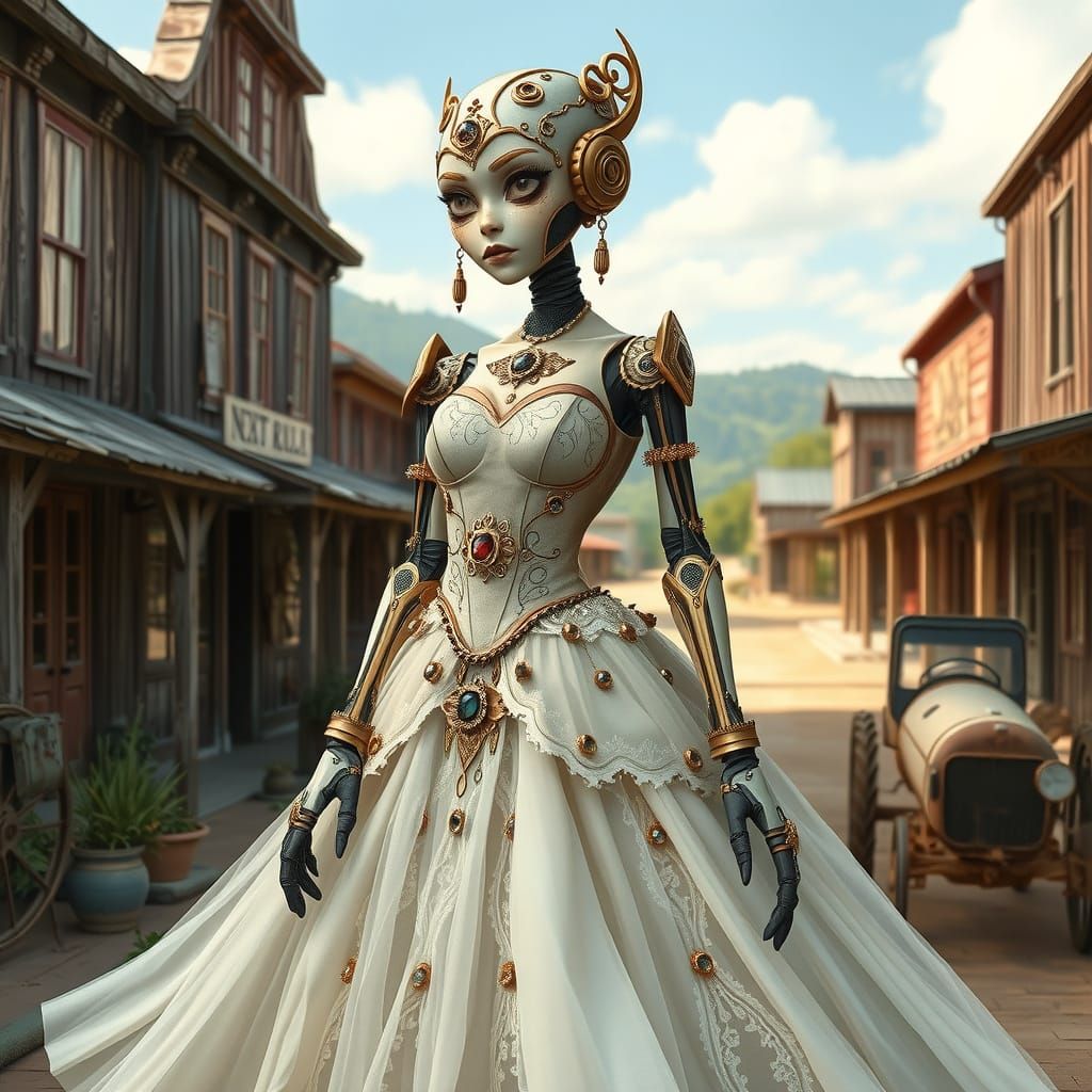 Western Robot Diva  by @LilacVenom