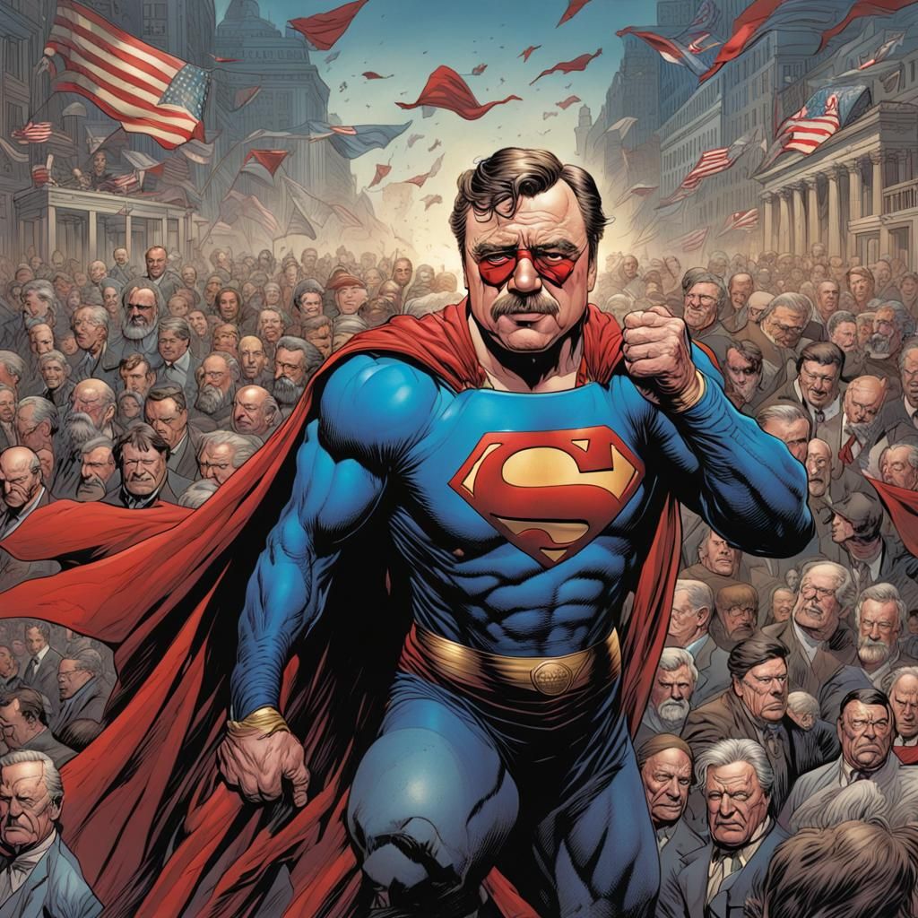 President Theodore Roosevelt As Superman Mark Brooks and Dan...