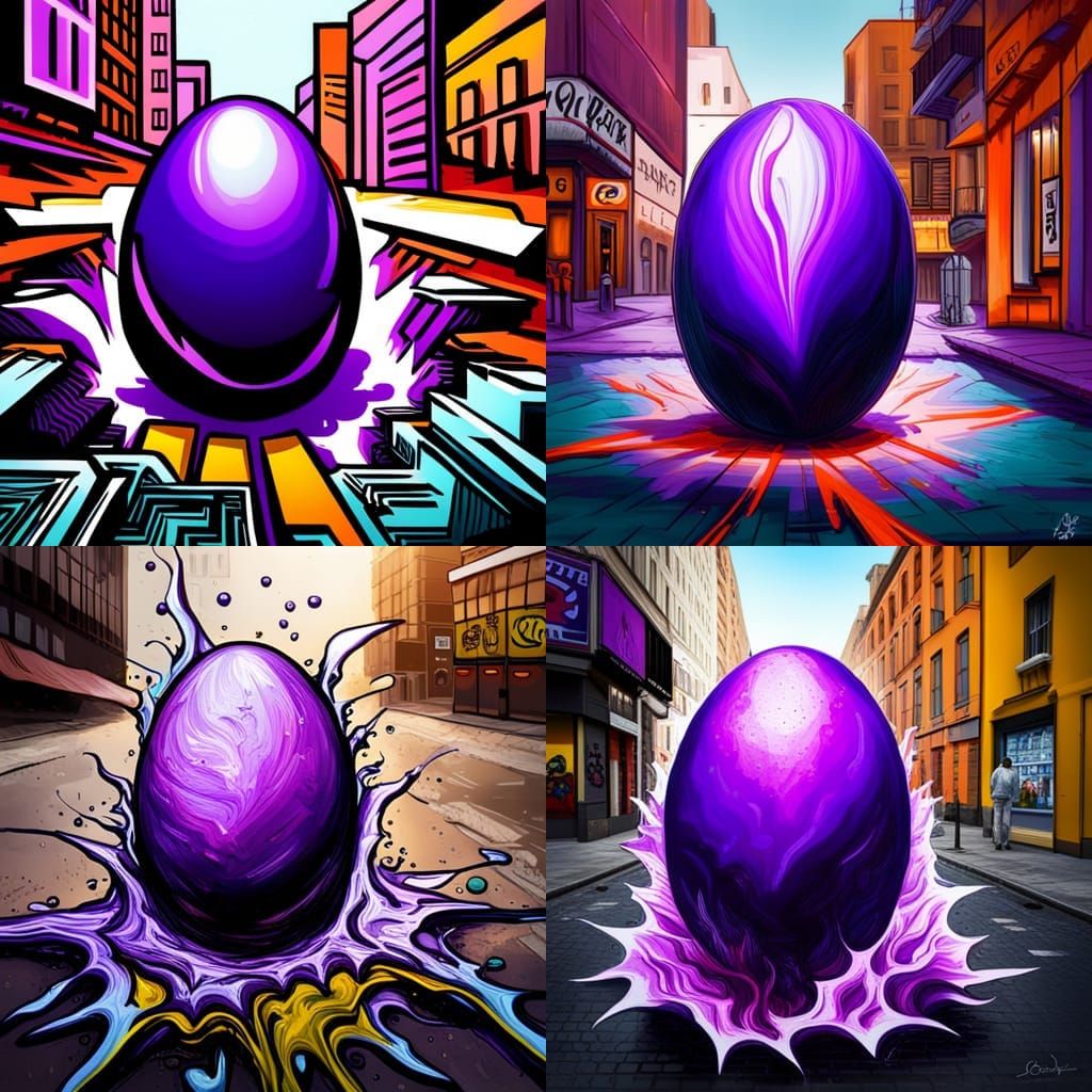 Purple Egg AI Generated Artwork NightCafe Creator