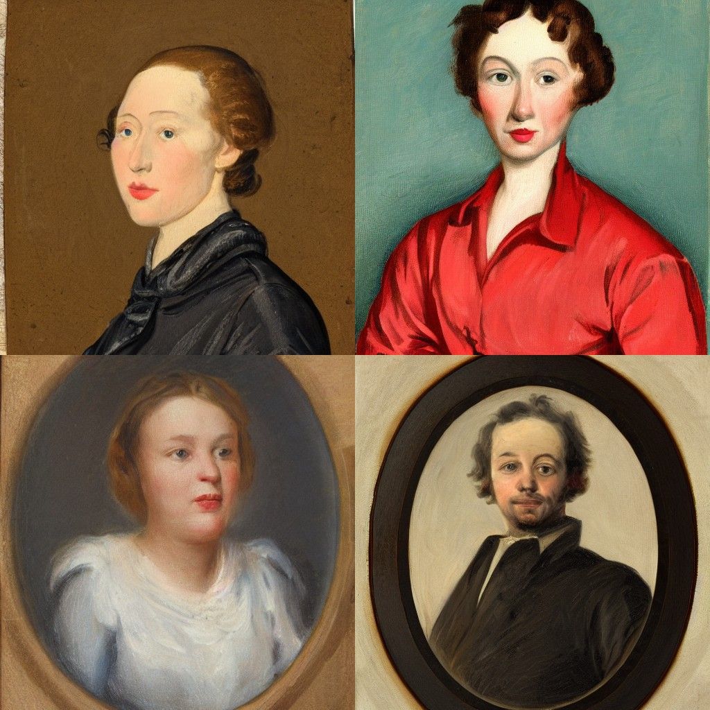 A portrait in the style of Informel
