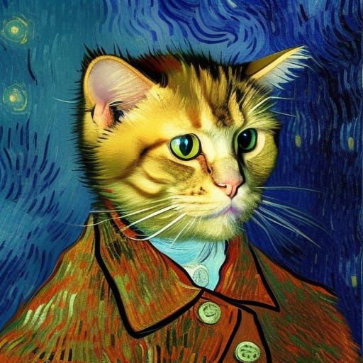 Vincent van Cat - AI Generated Artwork - NightCafe Creator