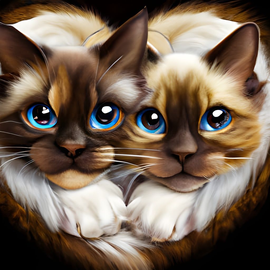 Heart shaped kitties - AI Generated Artwork - NightCafe Creator