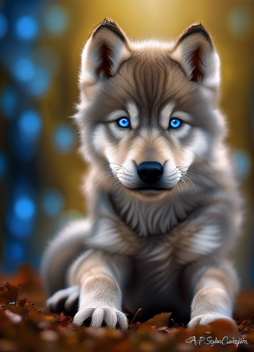 wolf puppy - AI Generated Artwork - NightCafe Creator