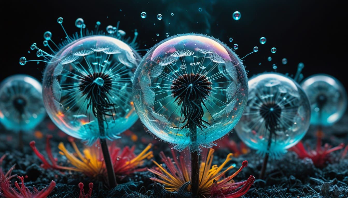  Bubblized Dandelions  by @beth 
