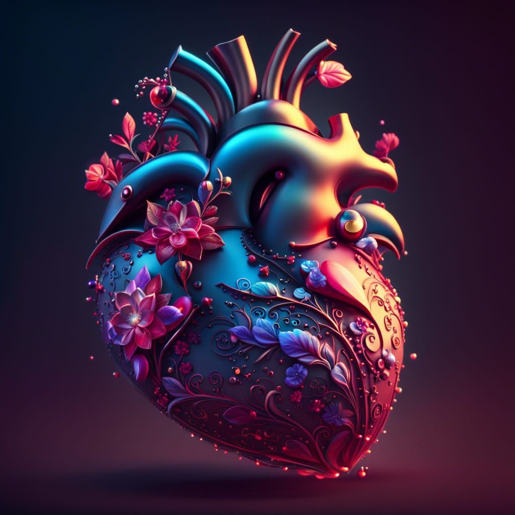 A kind, whimsical, and fragile heart   by @Kolibri