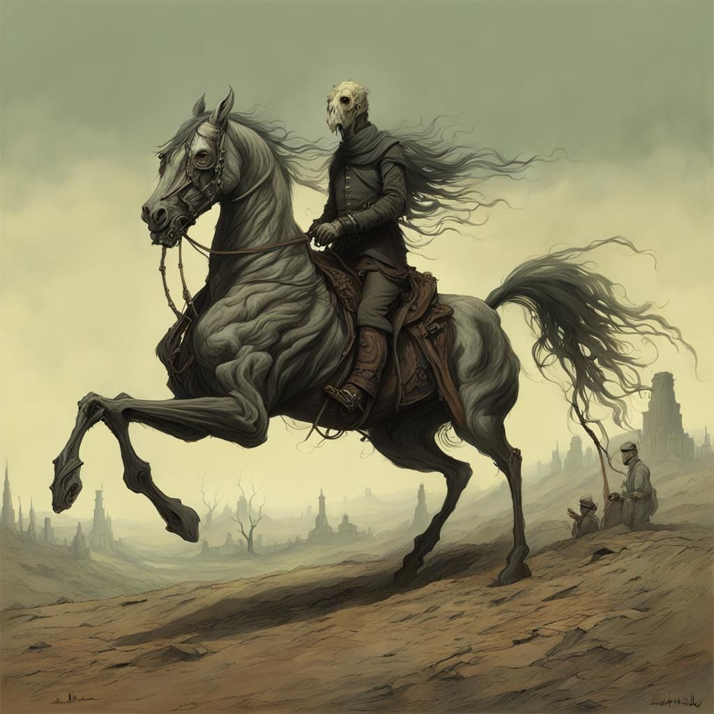 Nuckelavee, Undead Skinless Horse And Rider , Fusion Of Horse Merged 