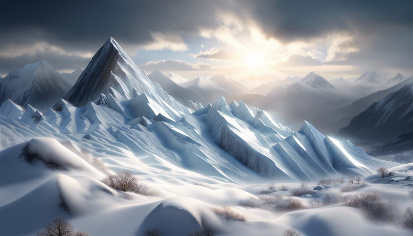 Icy terrain - AI Generated Artwork - NightCafe Creator