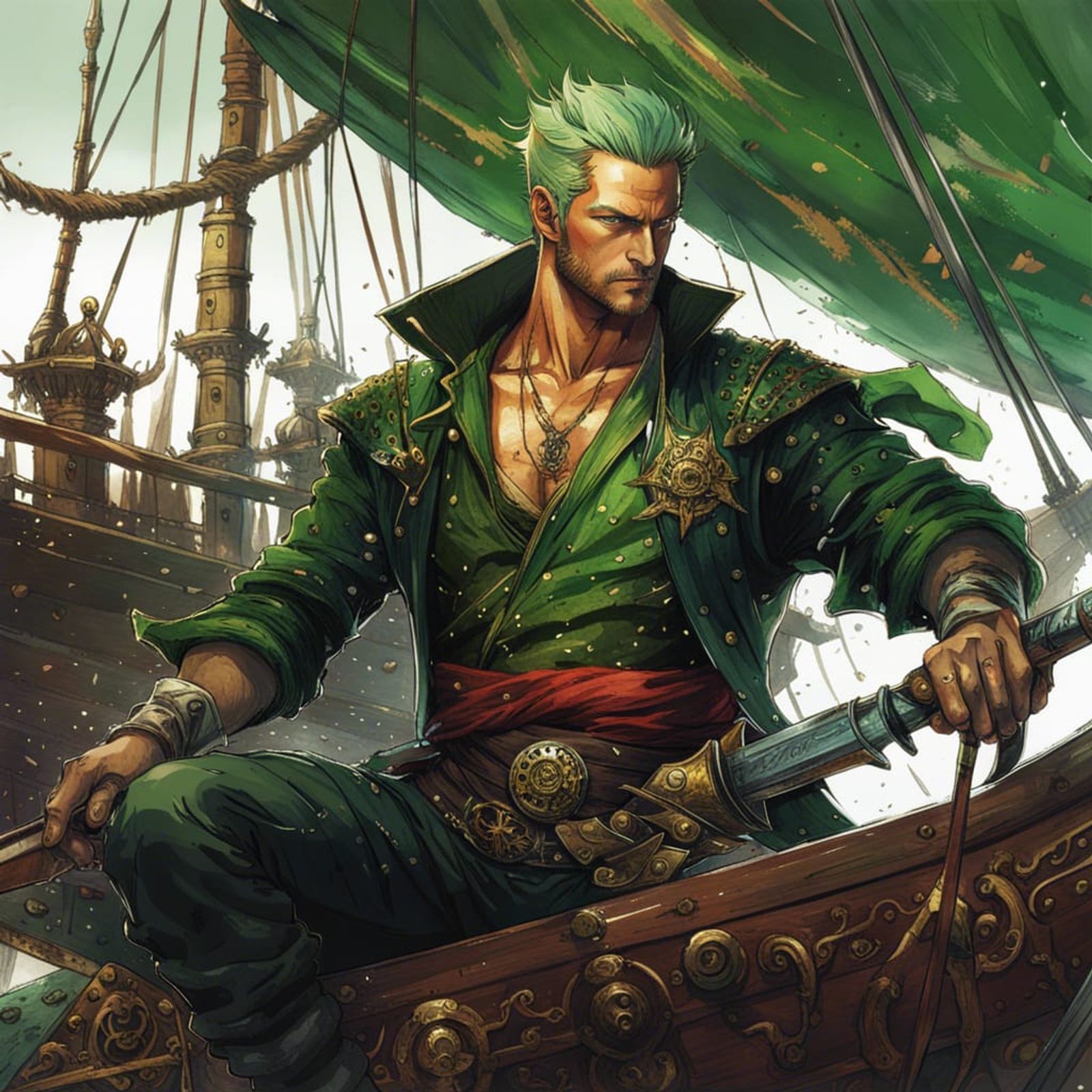 Roronoa Zoro Time Skip Wallpaper