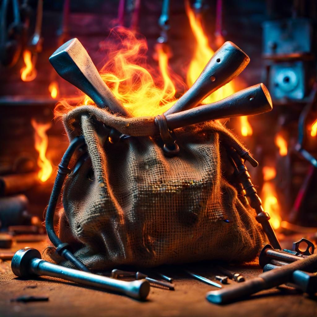 Dumb as a bag of hammers. AI Generated Artwork NightCafe Creator