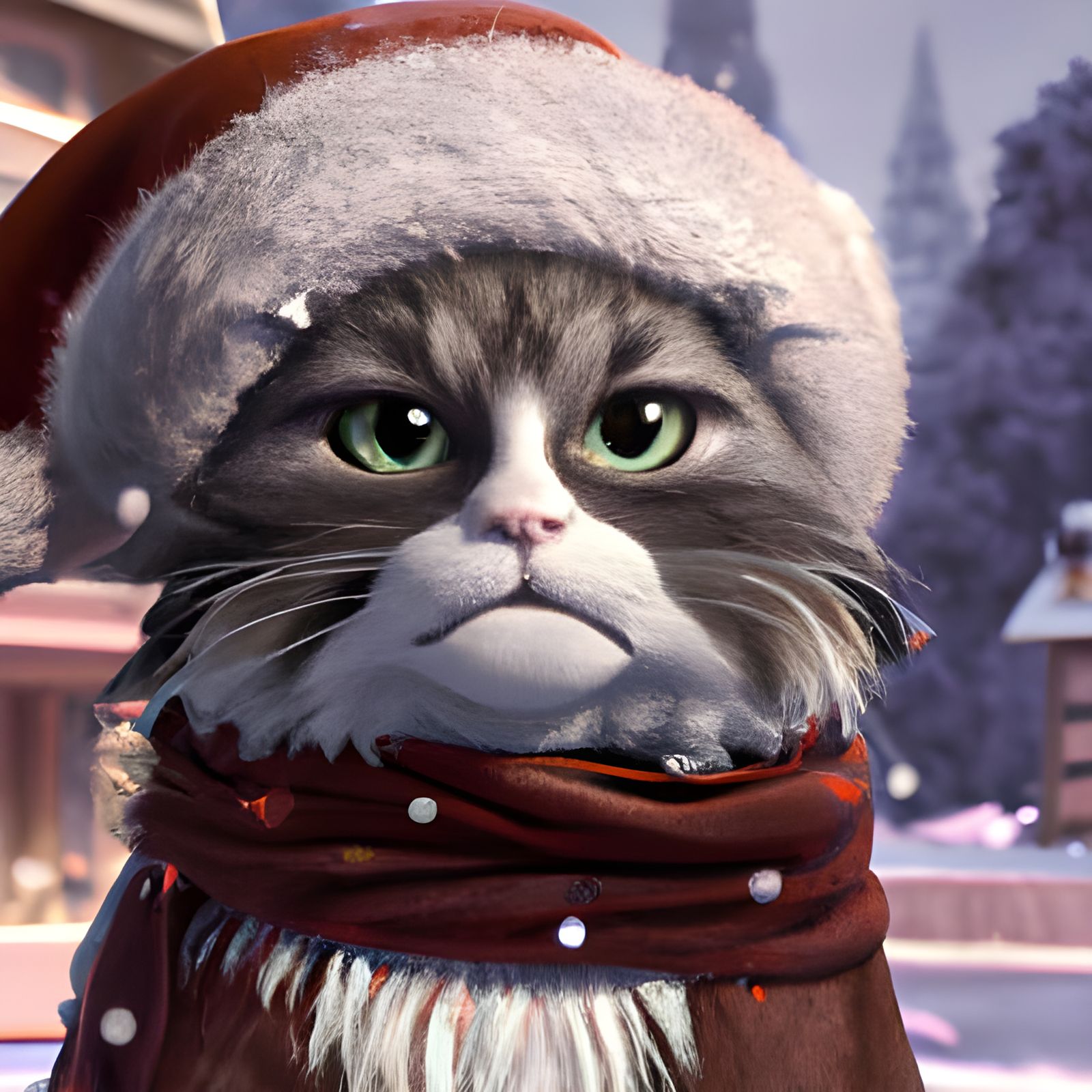 Santa Claws is not in the mood for any ho, ho ho!  by @NewAgerJul