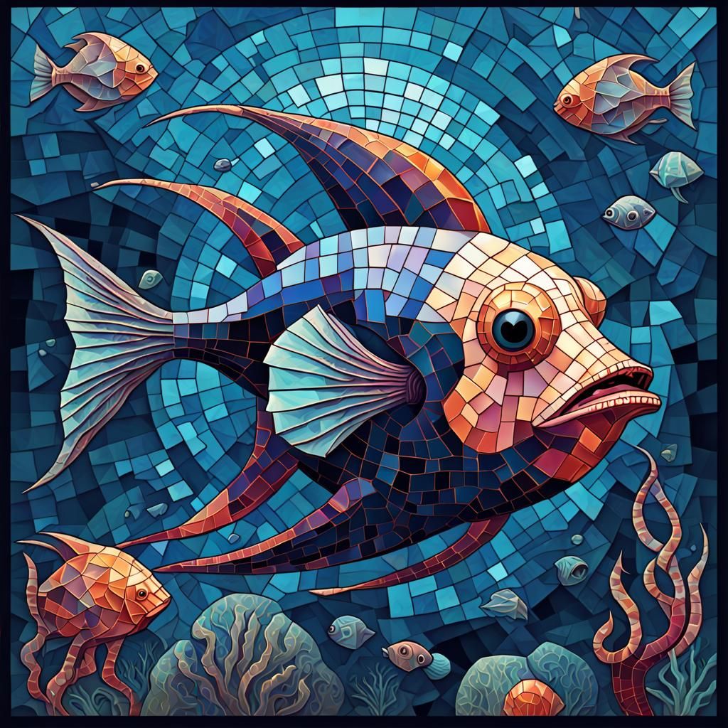 Deep Ocean Mosaic  by @Blue Light