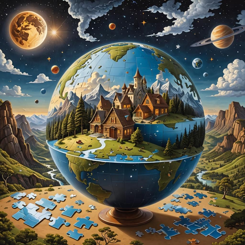 a_brain that_is like_a (bioluminescense_puzzle_globe:1.2) on...