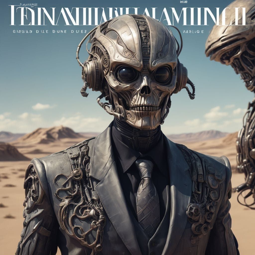 Robot in fashion suit and tie