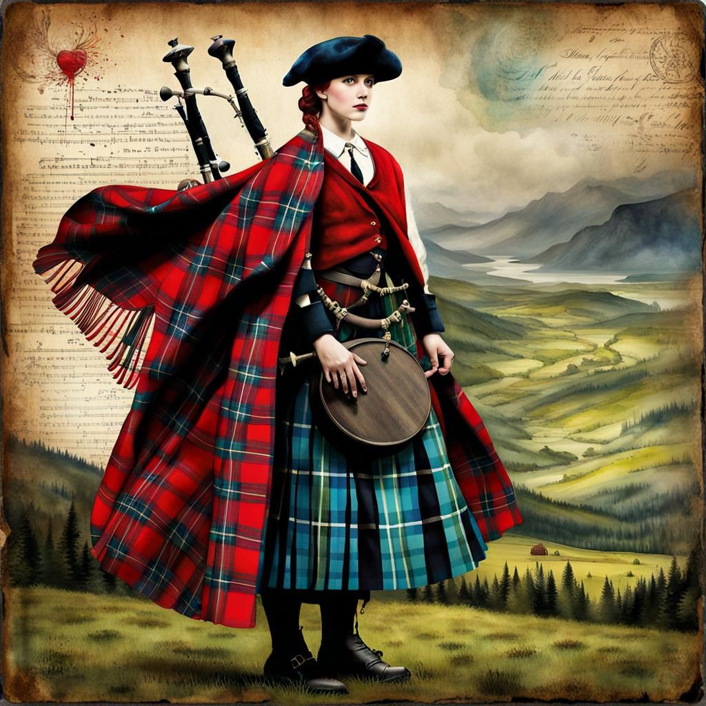 Traditional Scottish costume  by @Ursula