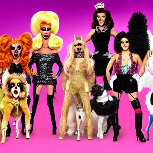 RuPaul's Dog Race Season 4 AI Generated Artwork NightCafe Creator