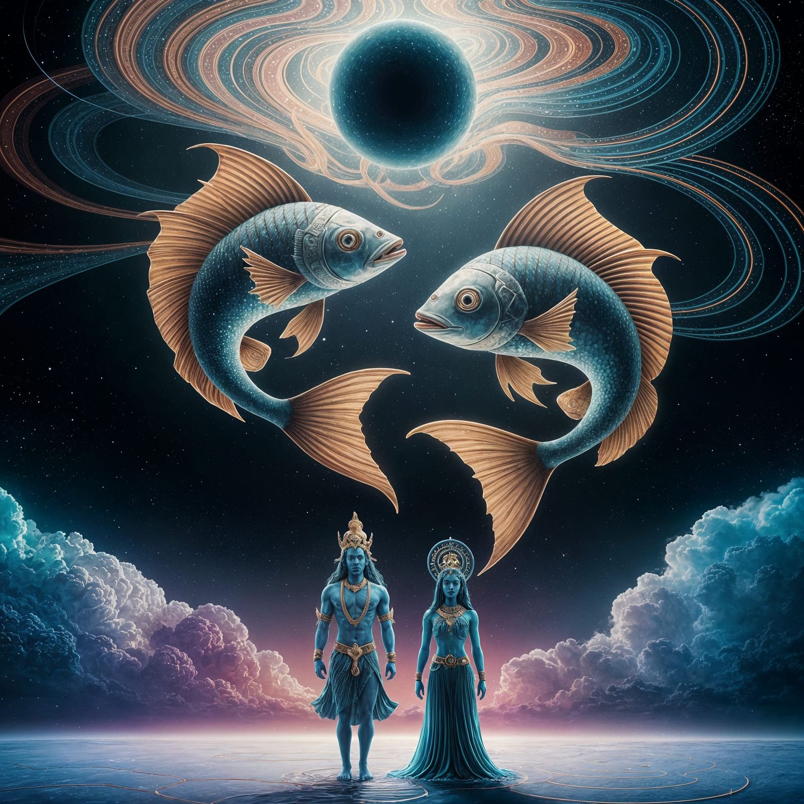 Pisces, Vishnu, Inanna, Neptune  by @The AI Cookbook