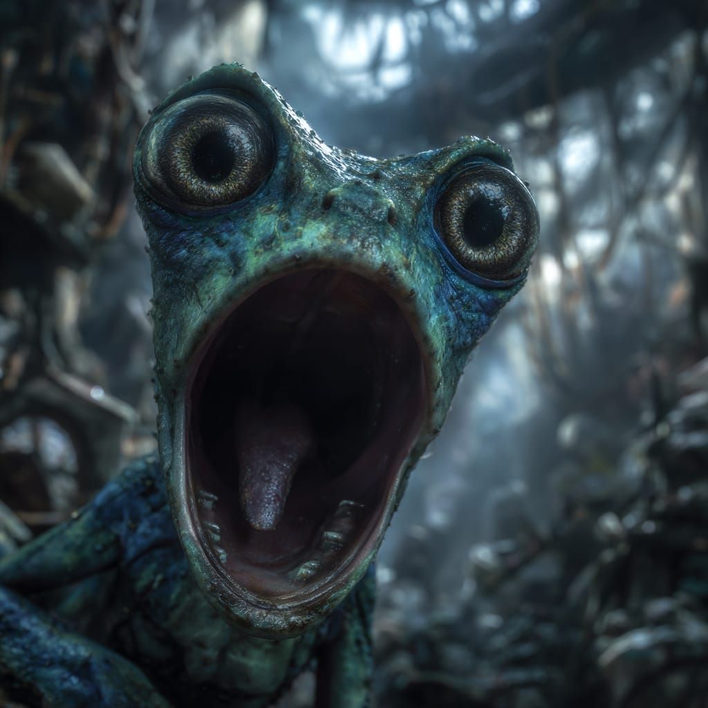 weird creature from the swamp